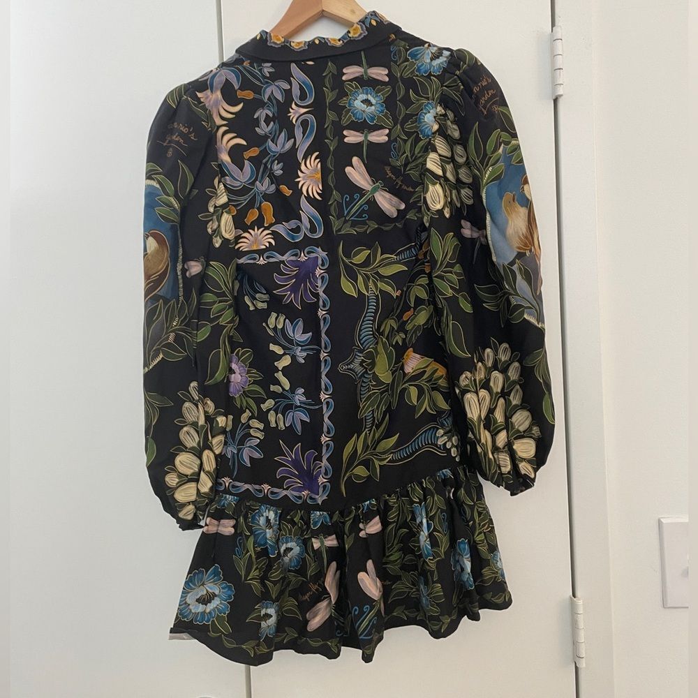 NWOT Farm Rio Winter Garden Mini Dress Winter Garden Cream Women XXS(MSRP$260) - Picture 9 of 14